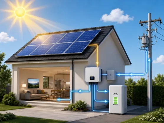 What is the difference between on-grid and hybrid solar system?