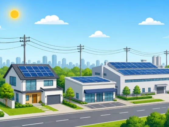 SR Solar Energy office interior with solar display