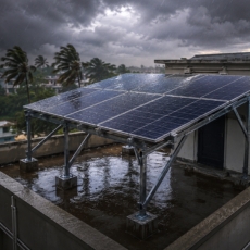 Strong solar panel structure built for weather resistance